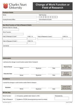 Discipline Code - Authority for Change Form