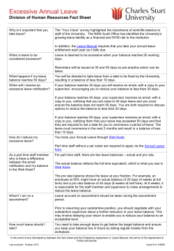 Excessive Annual Leave