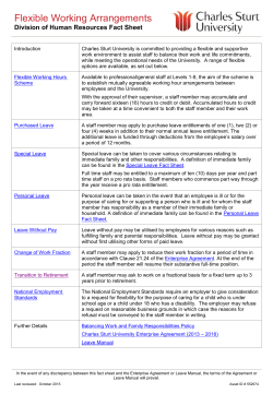 Flexible Work Arrangements