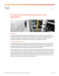 Principes d'une infrastructure ax�e sur les applications