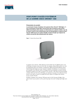 Fiche technique ponts sans fil de la gamme Cisco Aironet 1300