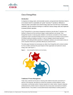 Livre blanc Cisco EnergyWise