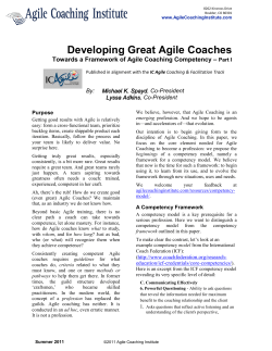 Agile Coaching Competencies
