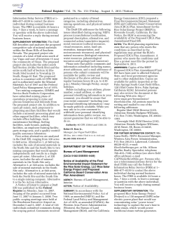 Published by BLM in the Federal Register