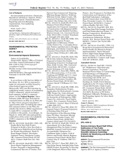 Published by EPA in Federal Register