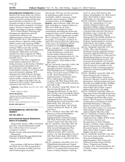 Published by EPA in Federal Register