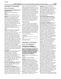 Published by BLM in Federal Register