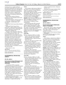 Published by EPA in Federal Register