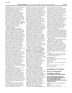 Published by BLM in Federal Register