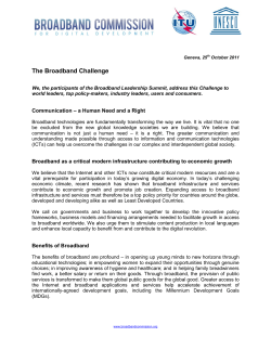 The Broadband Challeng e