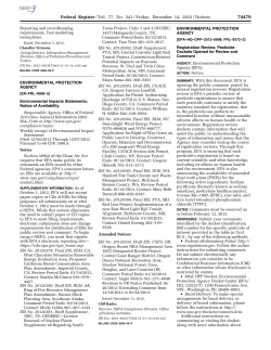 Published by EPA in Federal Register