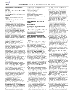 Published by EPA in Federal Register