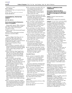 Published by EPA in Federal Register
