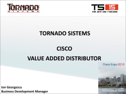 Tornado Sistems - Value Added Distributor - Ion Georgescu