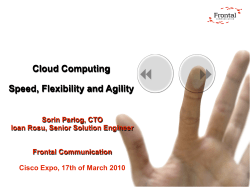 Cloud computing - viteză, flexibilitate, agilitate - Sorin P&acirc;rlog