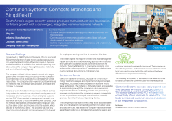 Centurion Systems Connects Branches and Simplifies IT