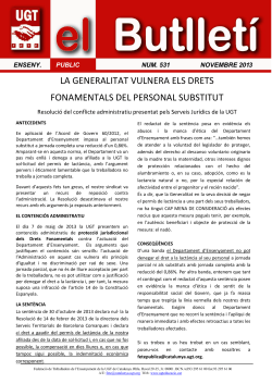 Butlletí sobre la sentència del dret de lactància