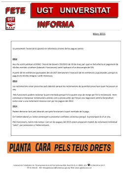 Butllet&iacute; Pagues i DOCG 12 Mar&ccedil; 2015