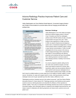 Download PDF: Arizona Radiology Practice Improves Patient Care and Customer Service