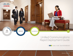 Unified Communications Rapid Deployment Guide