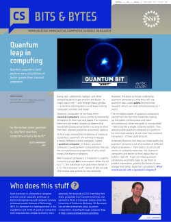 Quantum leap in computing