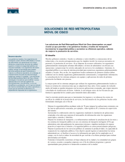 Soluciones de Red Metropolitana M vil de Cisco