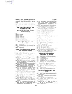Title 43 Part 3160 Onshore Oil and Gas Operations