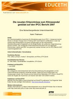 Die neusten Erkenntnisse zum Klimawandel (PDF, 939 KB)
