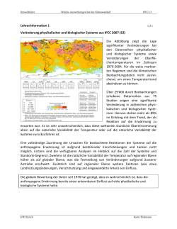 Die neusten Erkenntnisse zum Klimawandel (PDF, 423 KB)