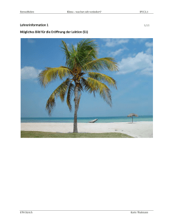 Die neusten Erkenntnisse zum Klimawandel (PDF, 299 KB)