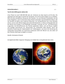 Die neusten Erkenntnisse zum Klimawandel (PDF, 928 KB)