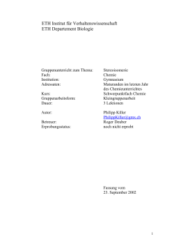 Stereoisomere (Gruppenarbeit) (DOC, 476 KB)