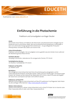 Photochemie (Lernaufgaben und Praktikum) (PDF, 475 KB)