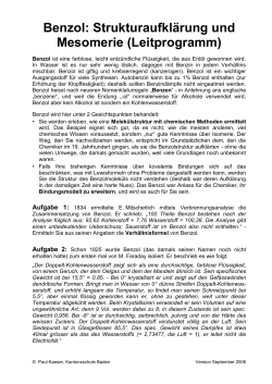 Benzol: Strukturaufkl&auml;rung und Mesomerie (Leitprogramm) (DOCX, 469 KB)