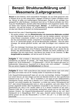 Benzol: Strukturaufkl&auml;rung und Mesomerie (Leitprogramm) (PDF, 276 KB)