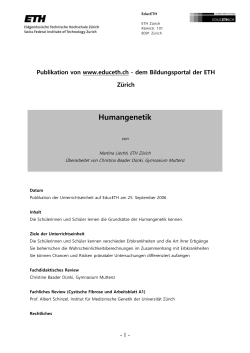 Humangenetik Gruppenarbeit (DOC, 417 KB)