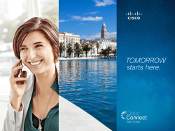 Cisco Presentation Telepresence Infrastructure Update Aleksandar Vulovic, Partner System Engineer