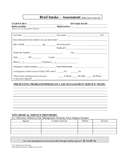 COBRA Version Brief Intake/Assessment