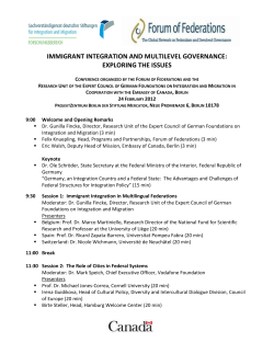 Immigrant integration and multilevel governance: exploring the issues