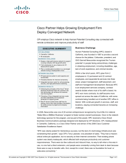 Cisco Partner Helps Growing Employment Firm Stay Connected.