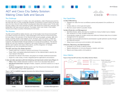 AGT and Cisco City Safety Solution At-a-Glance