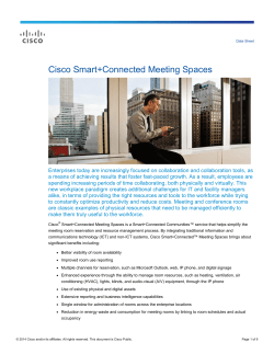 Smart+Connected Meeting Spaces Data Sheet