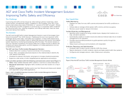 AGT and Cisco Traffic Incident Management Solution At-a-Glance