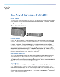 Cisco Network Convergence System 2000 Data Sheet