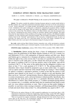 European option pricing with transaction costs