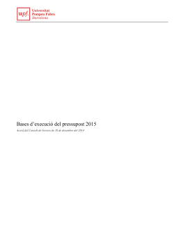 Bases d'execuci&oacute; del Pressupost 2015