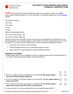 CSU Financial Hardship Form