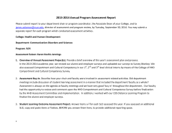 Communication Disorders_2013_2014_assessment_report