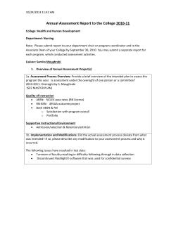 nursing assessment report 2010-11