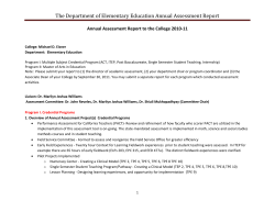 elementary educ credential prog assessment 10-11